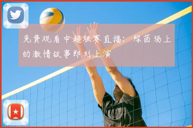 免费观看中超联赛直播：绿茵场上的激情故事即刻上演